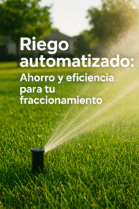 Sistemas de riego automatizado y su ahorro en fraccionamientos